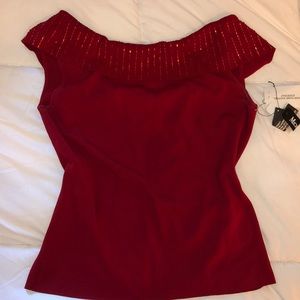 Off the shoulder beaded top